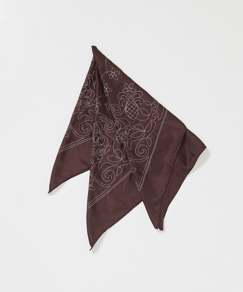 ASAUCE MELER/アソースメレ】フローラルステッチスカーフ（ストール
