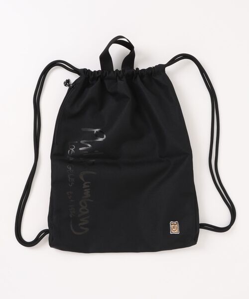 VIBGYOR(ヴィブジョー)の「Philip Lumbang ナップサック 巾着バッグ(ST)(バックパック/リュック・メンズ・ブラック×ホワイト/ブラック×ブラック・FREE)」の2枚目の写真