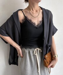 【WEB限定】カップ付レースキャミ