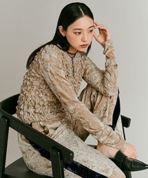 クラッシュ ベロア シャーリング トップス / Crash Velvet Shearling Tops