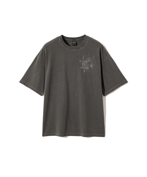 GAKKAI UNIONS(ガッカイユニオンズ)の「クラムブルピグメントアプリケ半袖Tシャツチャコール(Tシャツ/カットソー・レディース・その他・MEDIUM/LARGE)」の2枚目の写真