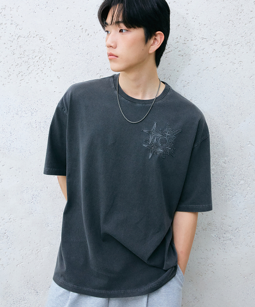 GAKKAI UNIONS(ガッカイユニオンズ)の「クラムブルピグメントアプリケ半袖Tシャツチャコール(Tシャツ/カットソー・レディース・その他・MEDIUM/LARGE)」の7枚目の写真