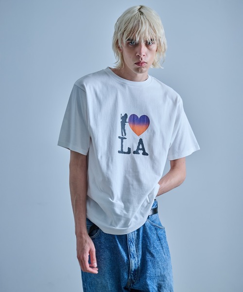 FRUIT OF THE LOOM(フルーツオブザルーム)の「I LOVE LA Tシャツ(Tシャツ/カットソー・メンズ・ホワイト/ネイビー/ブラック・M/XL/L)」の14枚目の写真