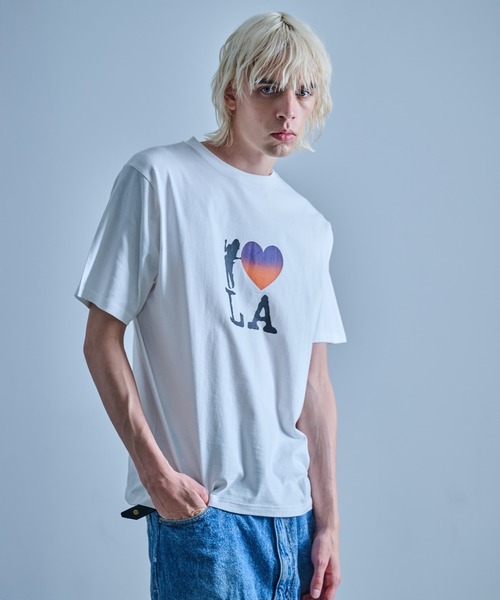 FRUIT OF THE LOOM(フルーツオブザルーム)の「I LOVE LA Tシャツ(Tシャツ/カットソー・メンズ・ホワイト/ネイビー/ブラック・M/XL/L)」の17枚目の写真