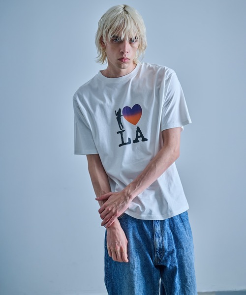 FRUIT OF THE LOOM(フルーツオブザルーム)の「I LOVE LA Tシャツ(Tシャツ/カットソー・メンズ・ホワイト/ネイビー/ブラック・M/XL/L)」の15枚目の写真