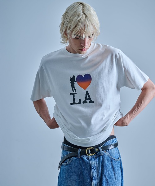 FRUIT OF THE LOOM(フルーツオブザルーム)の「I LOVE LA Tシャツ(Tシャツ/カットソー・メンズ・ホワイト/ネイビー/ブラック・M/XL/L)」の16枚目の写真