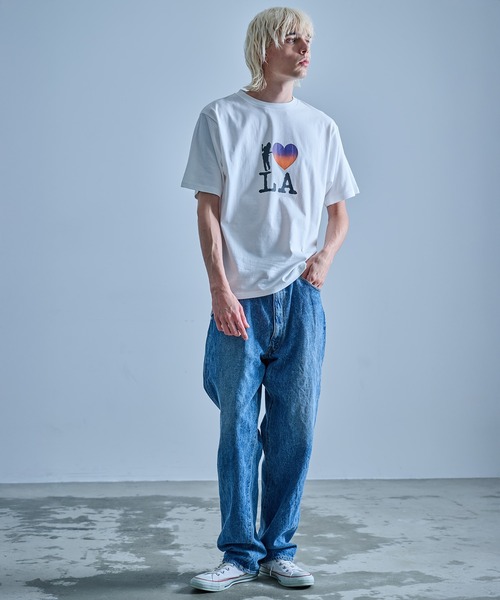 FRUIT OF THE LOOM(フルーツオブザルーム)の「I LOVE LA Tシャツ(Tシャツ/カットソー・メンズ・ホワイト/ネイビー/ブラック・M/XL/L)」の21枚目の写真