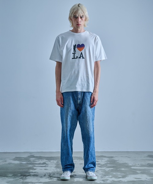 FRUIT OF THE LOOM(フルーツオブザルーム)の「I LOVE LA Tシャツ(Tシャツ/カットソー・メンズ・ホワイト/ネイビー/ブラック・M/XL/L)」の18枚目の写真