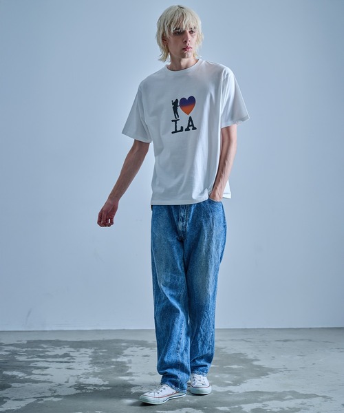 FRUIT OF THE LOOM(フルーツオブザルーム)の「I LOVE LA Tシャツ(Tシャツ/カットソー・メンズ・ホワイト/ネイビー/ブラック・M/XL/L)」の20枚目の写真