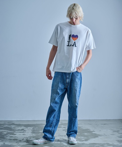 FRUIT OF THE LOOM(フルーツオブザルーム)の「I LOVE LA Tシャツ(Tシャツ/カットソー・メンズ・ホワイト/ネイビー/ブラック・M/XL/L)」の19枚目の写真