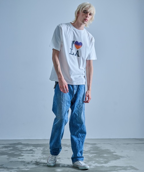 FRUIT OF THE LOOM(フルーツオブザルーム)の「I LOVE LA Tシャツ(Tシャツ/カットソー・メンズ・ホワイト/ネイビー/ブラック・M/XL/L)」の22枚目の写真