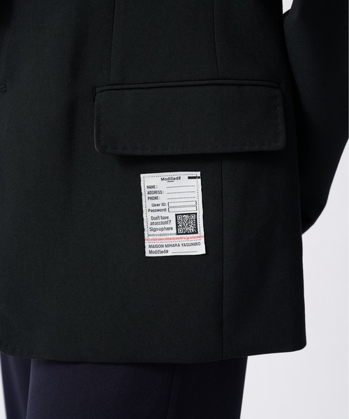 Maison MIHARA YASUHIRO(メゾンミハラヤスヒロ)の「【MIHARAYASUHIRO/ミハラヤスヒロ】THREE LAYERED JACKET/スリーレイヤードジャケット(テーラードジャケット・レディース・ブラック・36)」の9枚目の写真