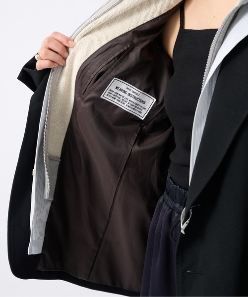 Maison MIHARA YASUHIRO(メゾンミハラヤスヒロ)の「【MIHARAYASUHIRO/ミハラヤスヒロ】THREE LAYERED JACKET/スリーレイヤードジャケット(テーラードジャケット・レディース・ブラック・36)」の10枚目の写真