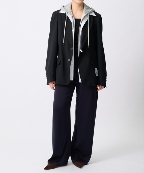 Maison MIHARA YASUHIRO(メゾンミハラヤスヒロ)の「【MIHARAYASUHIRO/ミハラヤスヒロ】THREE LAYERED JACKET/スリーレイヤードジャケット(テーラードジャケット・レディース・ブラック・36)」の2枚目の写真