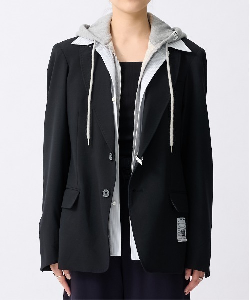 Maison MIHARA YASUHIRO(メゾンミハラヤスヒロ)の「【MIHARAYASUHIRO/ミハラヤスヒロ】THREE LAYERED JACKET/スリーレイヤードジャケット(テーラードジャケット・レディース・ブラック・36)」の3枚目の写真