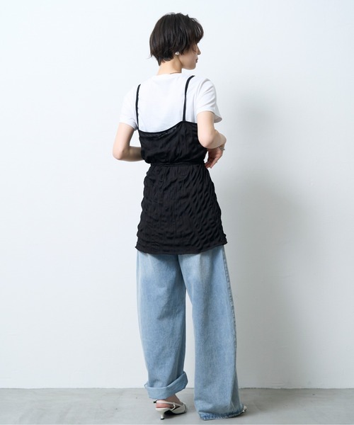 NUJOH(ヌゾ)の「Logo Crop Tee / ロゴクロップドTシャツ(Tシャツ/カットソー・レディース・ブラック/ミント/ホワイト・FREE)」の12枚目の写真