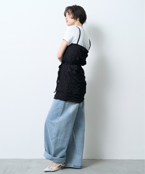 NUJOH(ヌゾ)の「Logo Crop Tee / ロゴクロップドTシャツ(Tシャツ/カットソー・レディース・ブラック/ミント/ホワイト・FREE)」の11枚目の写真