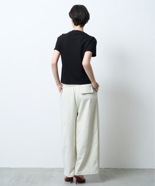 NUJOH(ヌゾ)の「Logo Crop Tee / ロゴクロップドTシャツ(Tシャツ/カットソー・レディース・ブラック/ミント/ホワイト・FREE)」の22枚目の写真