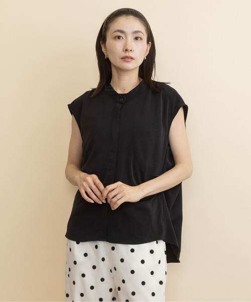 lodie（ロディ）の「【接触冷感】サイドタック　フレンチブラウス（シャツ/ブラウス・レディース・グレー/ベージュ/ブラック・FREE）」の2枚目の写真