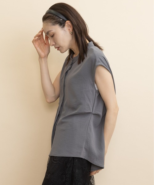 lodie（ロディ）の「【接触冷感】サイドタック　フレンチブラウス（シャツ/ブラウス・レディース・グレー/ベージュ/ブラック・FREE）」の11枚目の写真