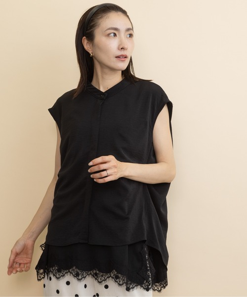 lodie（ロディ）の「【接触冷感】サイドタック　フレンチブラウス（シャツ/ブラウス・レディース・グレー/ベージュ/ブラック・FREE）」の16枚目の写真
