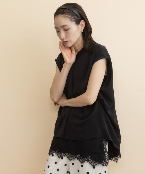 lodie（ロディ）の「【接触冷感】サイドタック　フレンチブラウス（シャツ/ブラウス・レディース・グレー/ベージュ/ブラック・FREE）」の19枚目の写真