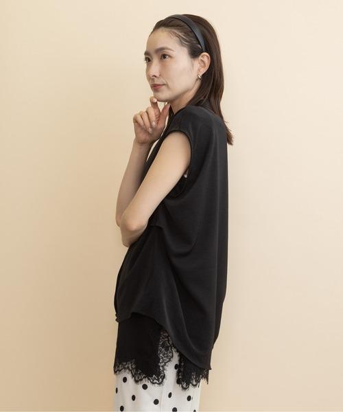 lodie（ロディ）の「【接触冷感】サイドタック　フレンチブラウス（シャツ/ブラウス・レディース・グレー/ベージュ/ブラック・FREE）」の20枚目の写真