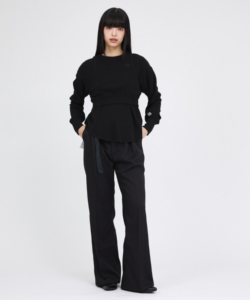 Russell Athletic(ラッセルアスレティック)の「【RUSSELL ATHLETIC/ラッセル アスレチック】スラブリブタンク&ロンTセット/Slub Rib Tank &LS T Set/レイヤー(Tシャツ/カットソー・レディース・グリーン/チャコールグレー/ブラウン・フリー)」の4枚目の写真