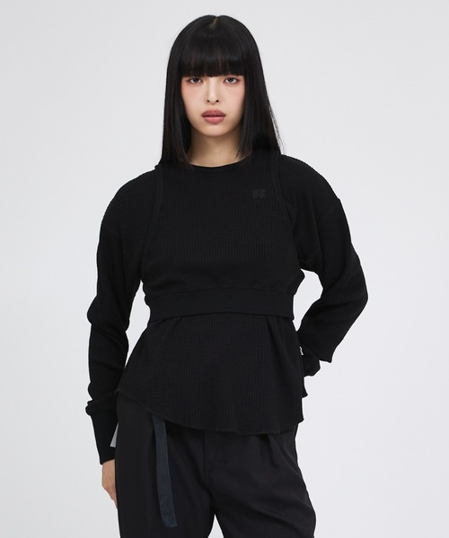 Russell Athletic(ラッセルアスレティック)の「【RUSSELL ATHLETIC/ラッセル アスレチック】スラブリブタンク&ロンTセット/Slub Rib Tank &LS T Set/レイヤー(Tシャツ/カットソー・レディース・グリーン/チャコールグレー/ブラウン・フリー)」の7枚目の写真