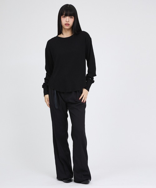 Russell Athletic(ラッセルアスレティック)の「【RUSSELL ATHLETIC/ラッセル アスレチック】スラブリブタンク&ロンTセット/Slub Rib Tank &LS T Set/レイヤー(Tシャツ/カットソー・レディース・グリーン/チャコールグレー/ブラウン・フリー)」の8枚目の写真