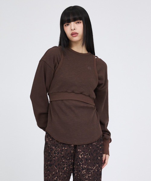 Russell Athletic(ラッセルアスレティック)の「【RUSSELL ATHLETIC/ラッセル アスレチック】スラブリブタンク&ロンTセット/Slub Rib Tank &LS T Set/レイヤー(Tシャツ/カットソー・レディース・グリーン/チャコールグレー/ブラウン・フリー)」の16枚目の写真