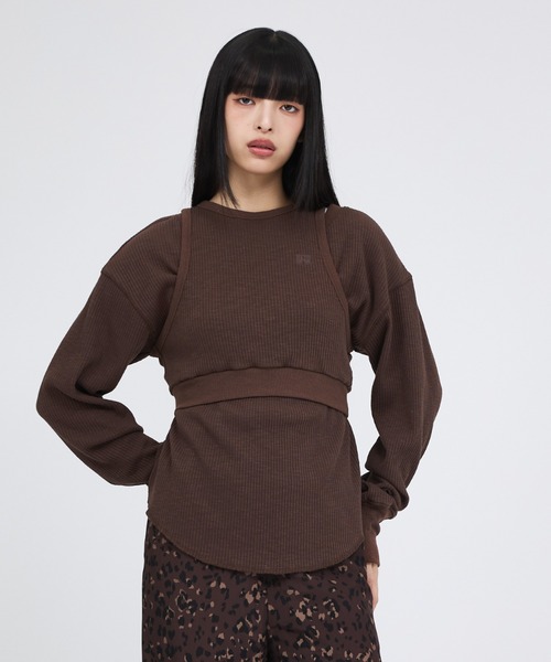 Russell Athletic(ラッセルアスレティック)の「【RUSSELL ATHLETIC/ラッセル アスレチック】スラブリブタンク&ロンTセット/Slub Rib Tank &LS T Set/レイヤー(Tシャツ/カットソー・レディース・グリーン/チャコールグレー/ブラウン・フリー)」の17枚目の写真