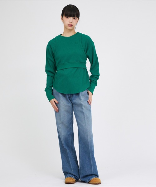 Russell Athletic(ラッセルアスレティック)の「【RUSSELL ATHLETIC/ラッセル アスレチック】スラブリブタンク&ロンTセット/Slub Rib Tank &LS T Set/レイヤー(Tシャツ/カットソー・レディース・グリーン/チャコールグレー/ブラウン・フリー)」の19枚目の写真