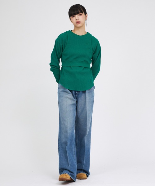 Russell Athletic(ラッセルアスレティック)の「【RUSSELL ATHLETIC/ラッセル アスレチック】スラブリブタンク&ロンTセット/Slub Rib Tank &LS T Set/レイヤー(Tシャツ/カットソー・レディース・グリーン/チャコールグレー/ブラウン・フリー)」の20枚目の写真