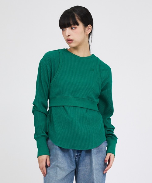 Russell Athletic(ラッセルアスレティック)の「【RUSSELL ATHLETIC/ラッセル アスレチック】スラブリブタンク&ロンTセット/Slub Rib Tank &LS T Set/レイヤー(Tシャツ/カットソー・レディース・グリーン/チャコールグレー/ブラウン・フリー)」の21枚目の写真