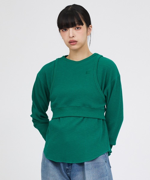 Russell Athletic(ラッセルアスレティック)の「【RUSSELL ATHLETIC/ラッセル アスレチック】スラブリブタンク&ロンTセット/Slub Rib Tank &LS T Set/レイヤー(Tシャツ/カットソー・レディース・グリーン/チャコールグレー/ブラウン・フリー)」の22枚目の写真