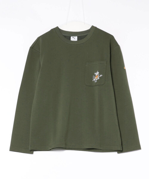 PUMA(プーマ)の「《PUMA》ESS ELEVATED MX ベビー TR 長袖 Tシャツ(Tシャツ/カットソー・メンズ・ブラック/グリーン系その他/ホワイト・S/XXL/XL/L/M)」の3枚目の写真