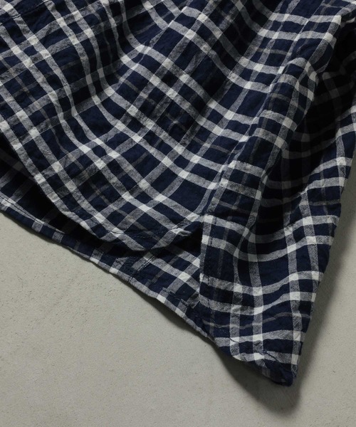 soulberry（ソウルベリー）の「風待ちチェックのプルオーバー（シャツ/ブラウス・レディース・ネイビー・5L/4L/3L/LL/L/M）」の17枚目の写真