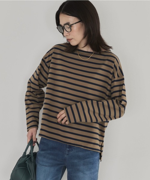 Doux archives(ドゥアルシーヴ)の「バスクボーダーロンTee(Tシャツ/カットソー・レディース・ワインレッド/その他/ベージュ・FREE)」の21枚目の写真