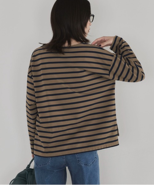 Doux archives(ドゥアルシーヴ)の「バスクボーダーロンTee(Tシャツ/カットソー・レディース・ワインレッド/その他/ベージュ・FREE)」の17枚目の写真