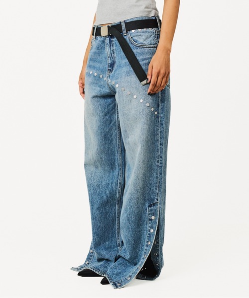 BEEDEN（ビーデン）の「STUDDED DETAIL DENIM（デニムパンツ・レディース・ダークブルー/ブルー・SMALL/MEDIUM）」の5枚目の写真