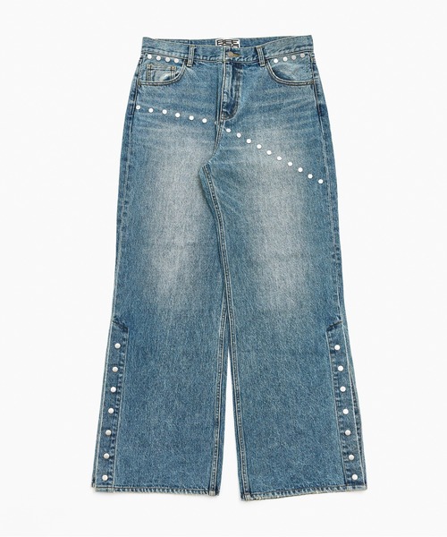 BEEDEN（ビーデン）の「STUDDED DETAIL DENIM（デニムパンツ・レディース・ダークブルー/ブルー・SMALL/MEDIUM）」の8枚目の写真