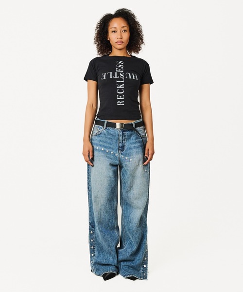 BEEDEN（ビーデン）の「STUDDED DETAIL DENIM（デニムパンツ・レディース・ダークブルー/ブルー・SMALL/MEDIUM）」の14枚目の写真