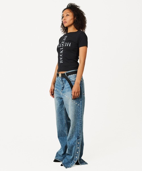 BEEDEN（ビーデン）の「STUDDED DETAIL DENIM（デニムパンツ・レディース・ダークブルー/ブルー・SMALL/MEDIUM）」の15枚目の写真