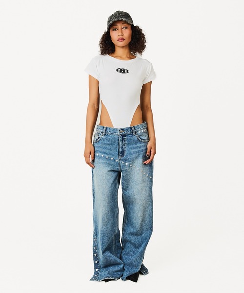 BEEDEN（ビーデン）の「STUDDED DETAIL DENIM（デニムパンツ・レディース・ダークブルー/ブルー・SMALL/MEDIUM）」の20枚目の写真