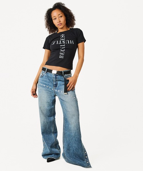 BEEDEN（ビーデン）の「STUDDED DETAIL DENIM（デニムパンツ・レディース・ダークブルー/ブルー・SMALL/MEDIUM）」の18枚目の写真