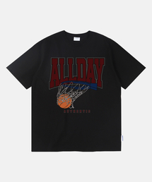 ALL DAY HOOPS（オールデイフープス）の「オールデービッグロゴ半袖ブラック（Tシャツ/カットソー）」