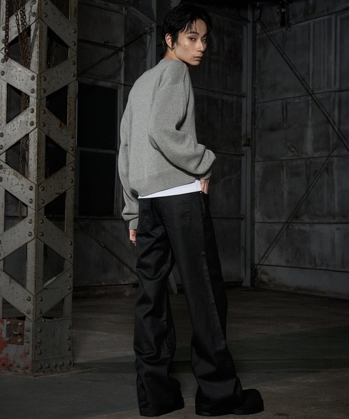 LANDNESS(ランドネス)の「【LANDNESS/ランドネス】Double-Faced Reversible Knit Sweatshirt/ダブルフェイス リバーシブル ニットスウェット(スウェット・メンズ・ブラック×レッド/チャコールグレー/グレー・M/L)」の19枚目の写真