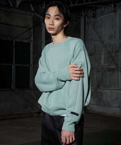 LANDNESS(ランドネス)の「【LANDNESS/ランドネス】Double-Faced Reversible Knit Sweatshirt/ダブルフェイス リバーシブル ニットスウェット(スウェット・メンズ・ブラック×レッド/チャコールグレー/グレー・M/L)」の12枚目の写真