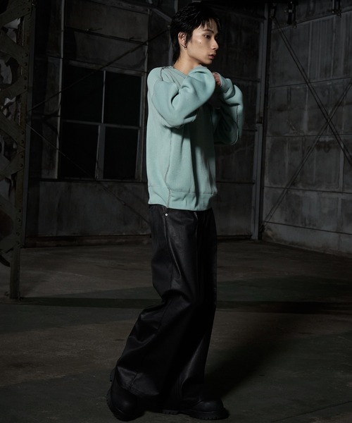 LANDNESS(ランドネス)の「【LANDNESS/ランドネス】Double-Faced Reversible Knit Sweatshirt/ダブルフェイス リバーシブル ニットスウェット(スウェット・メンズ・ブラック×レッド/チャコールグレー/グレー・M/L)」の13枚目の写真